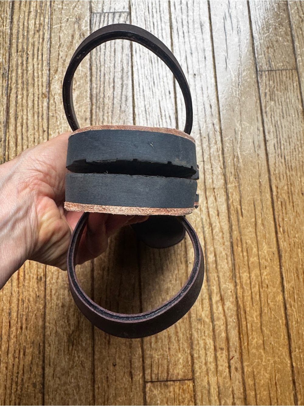 Pons Dark Brown Leather Slingback Sandals - Picture 6 of 6